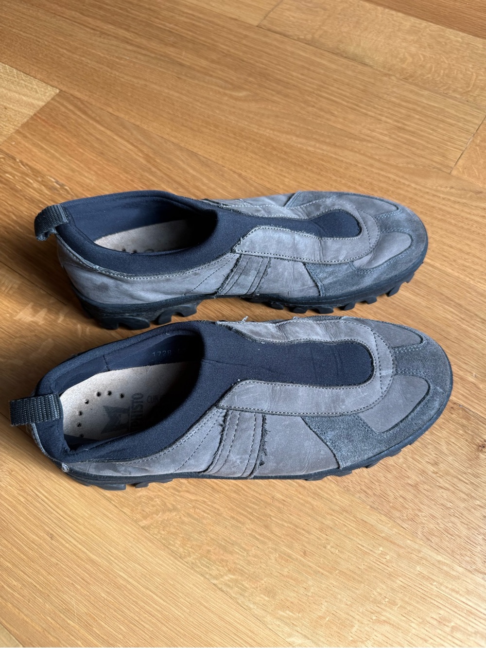 Reproduction of Found German Military Trainer 1728NS Gray Slip-On Sneakers
